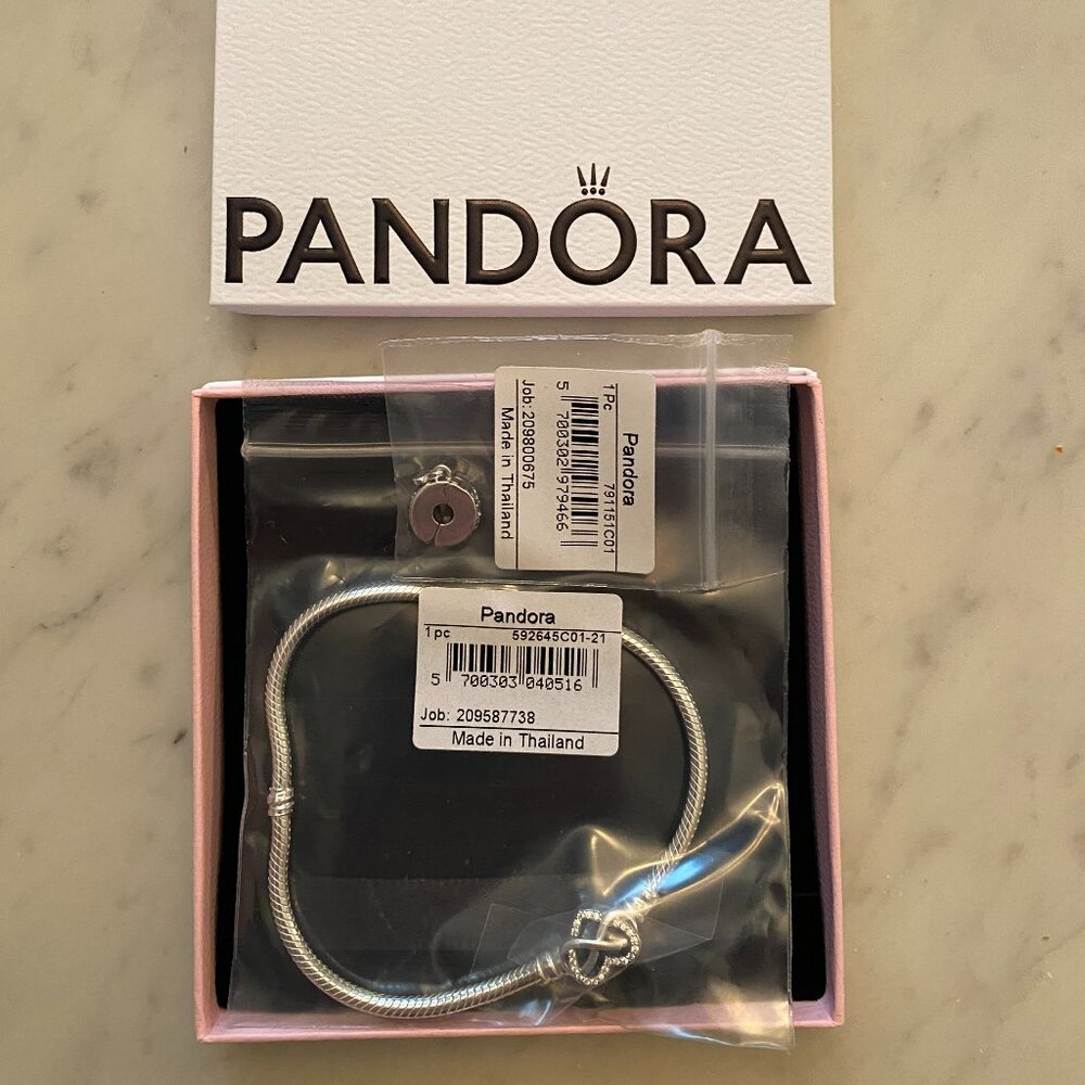 Pandora Bracelet with Charm (NWT)